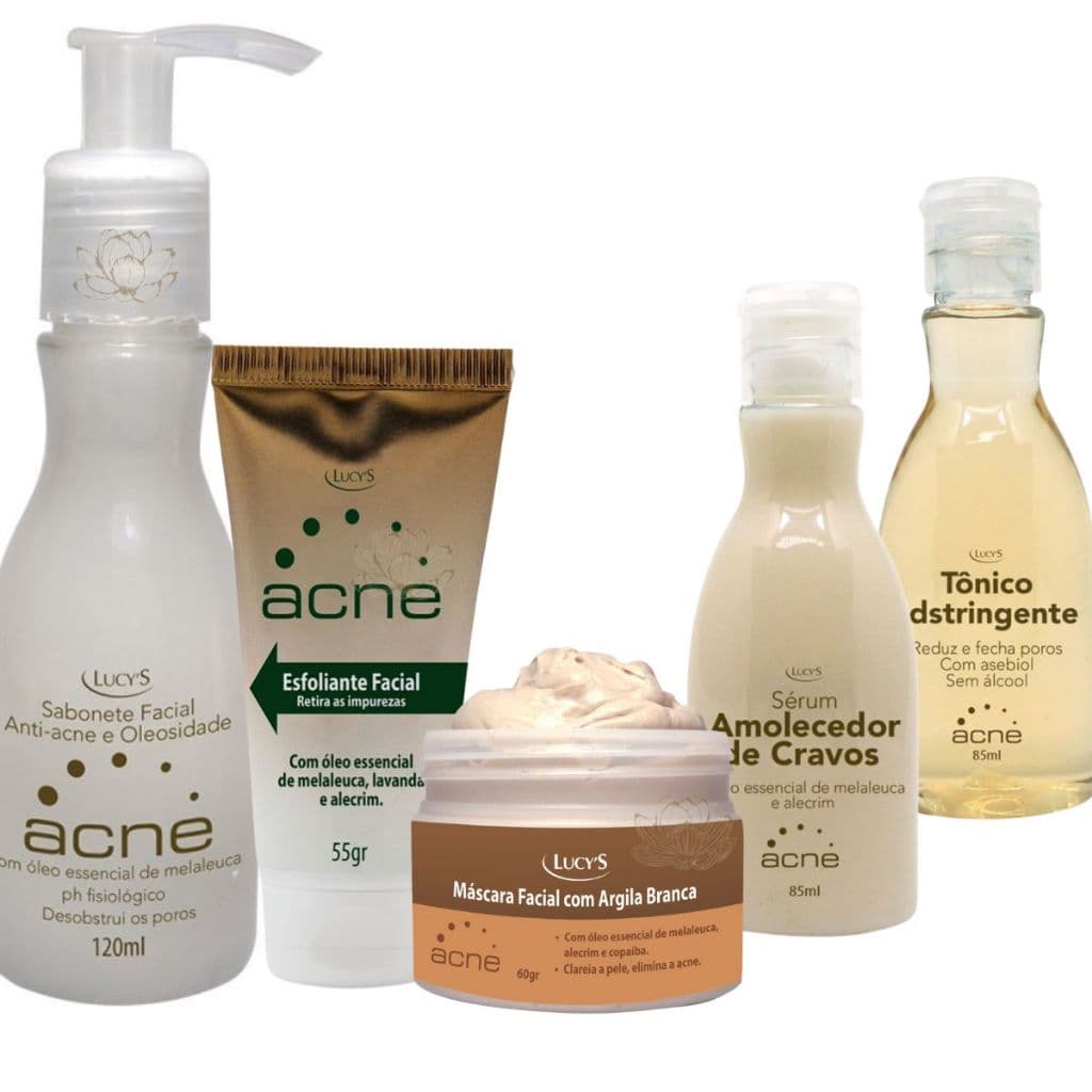 Kit Skin Care 5 Limpeza Pele Acne Cravos Espinha Lucy's