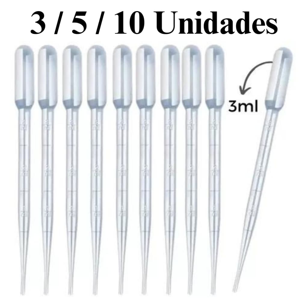 Conta Gotas 3 ML Com Marcador Pipeta Plastica Pasteur 3 ML Graduada Artesanato Kit 3 5 10