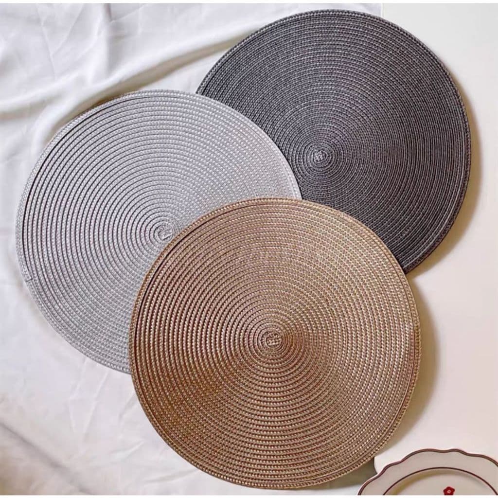 Jogo Americano kit 4 ou 6 Peças Mesa Sousplat Cozinha Redondo Jantar Descanso de Prato