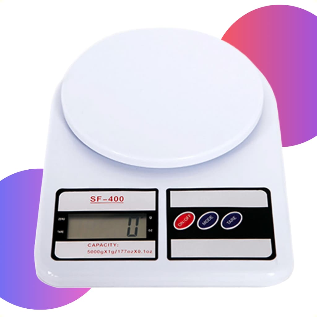 Balança Digital de Cozinha, SF-400, Até 10 kg, Escala 1 grama