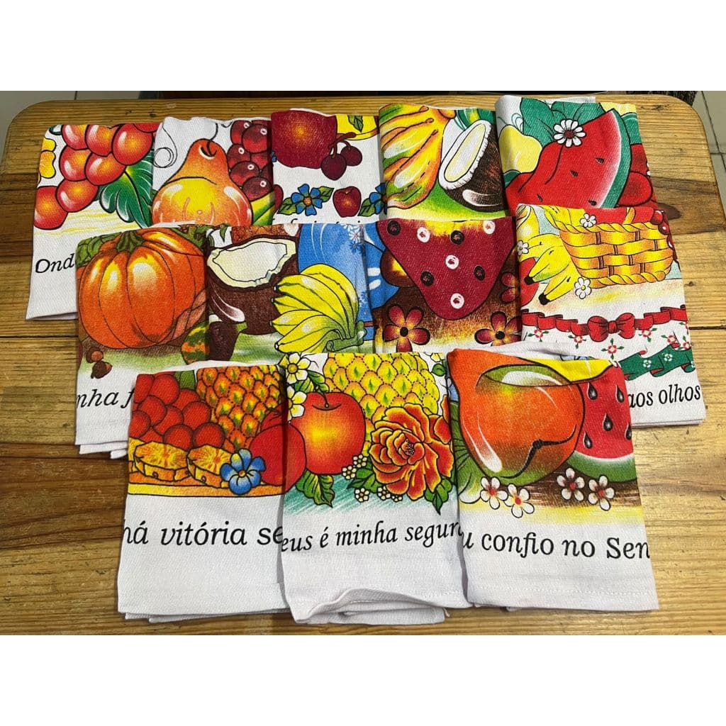 Pano De Prato Nossa Senhora Aparecida 45x85cm (12 PANOS)