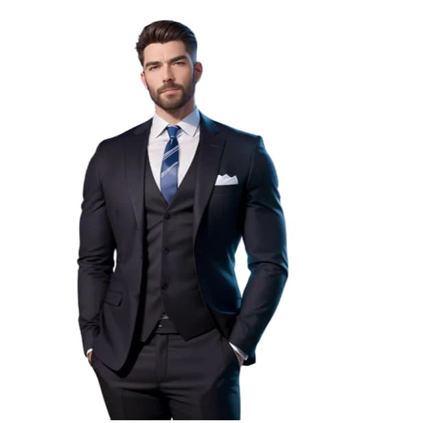 Kit Terno Slim Completo Masculino Paletó-Calça-Colete-Camisa-Gravata - STORE TERNOS