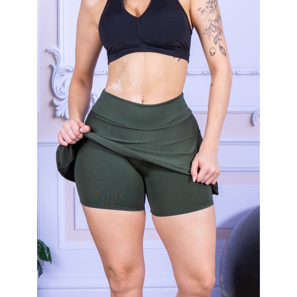 Short Saia Fitness Academia Bermuda Legging Suplex Roupa de Academia Envio Rápido Pronta Entrega