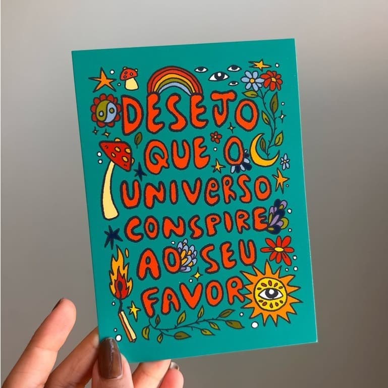 Cartão Desejo que o Universo Conspire ao seu Favor