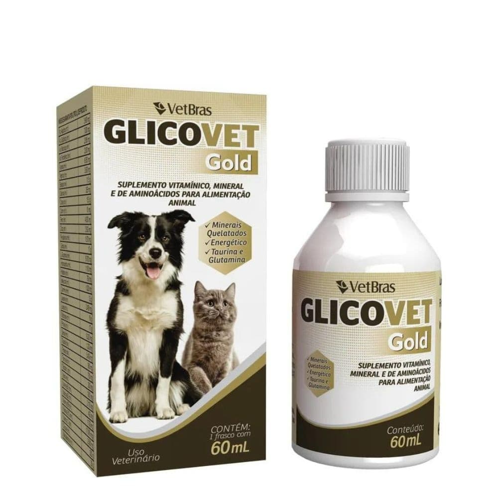 Suplemento Mineral, Vitamínico e de Aminoácidos Glicovet Gold