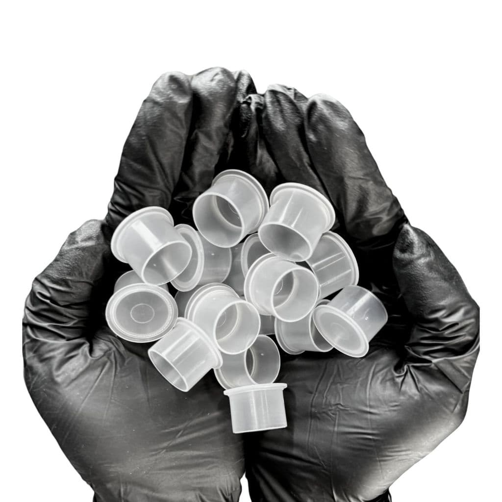 Batoque Tinta para Tatuagem 150un P M G Transparente com base