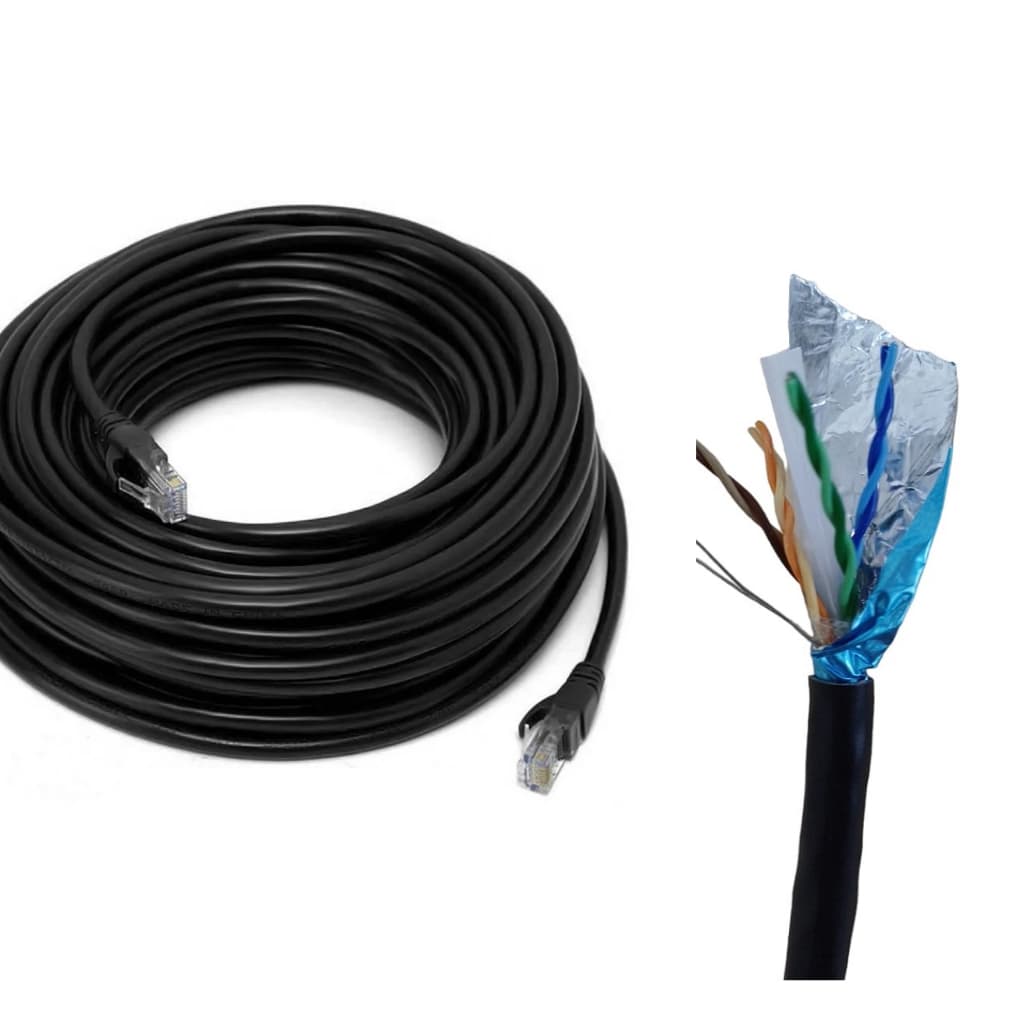 Cabo De Rede Patch Cord Cat6 30 Metros 30m Cat 6 Blindado