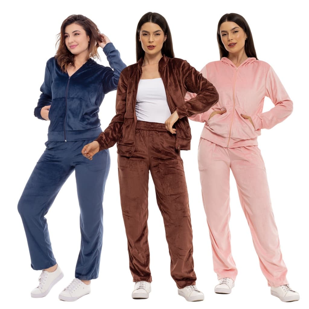 Conjunto Femino De Veludo Plush HBD-CON-001