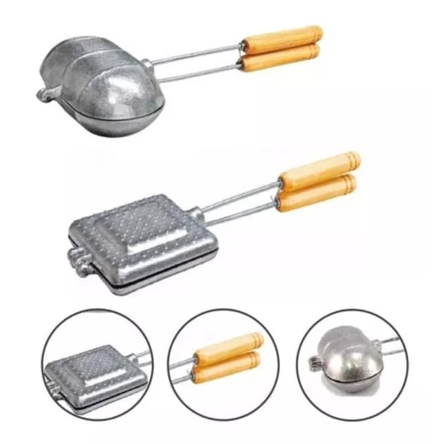 Kit 2 Sanduicheira Torradeira Baurutex Tostex Pão Forma Francês Aluminio