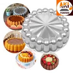 FORMA DECORADA CHARLOTE CAKE 20X19X6 DE ALUMINIO PARA ALTA TEMPERATURA  CODIGO 4147 COM NOTA FISCAL