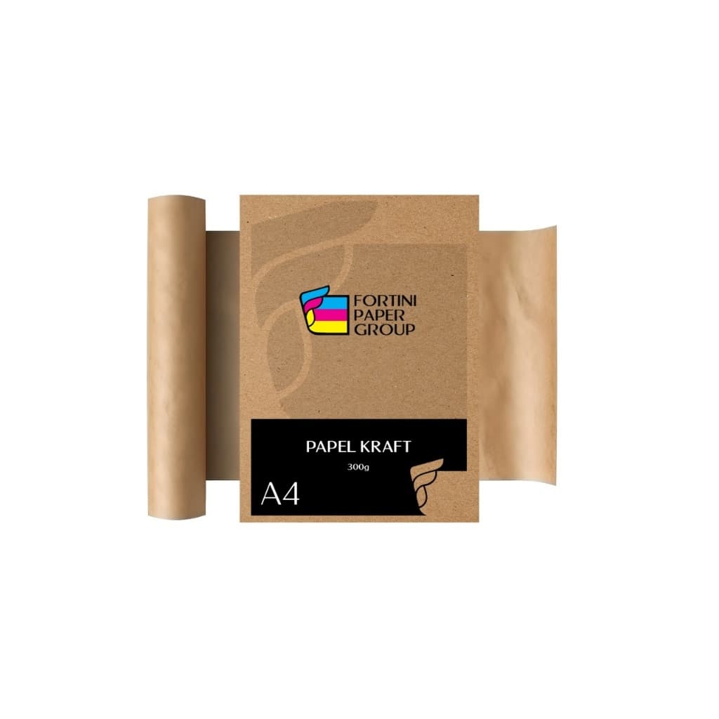 Papel Kraft Natural 300g formato A4 com 50 folhas