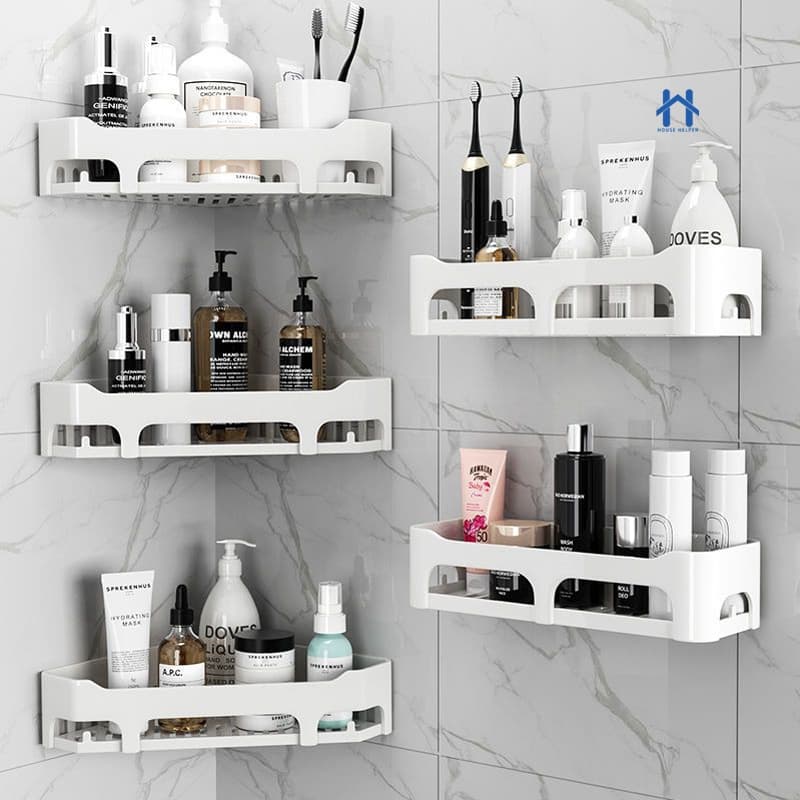 Prateleira Suporte Organizador De Parede Alta Resistência e Adesivo Para Shampoo Banheiro e Cozinha