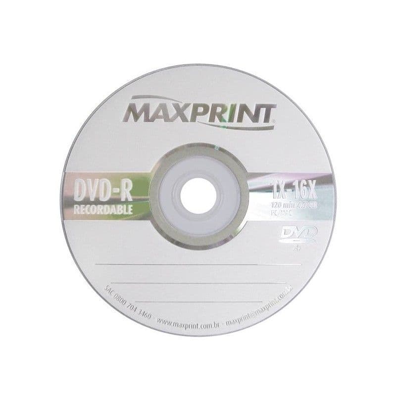 Dvd-r Gravável 4.7gb  Maxprint