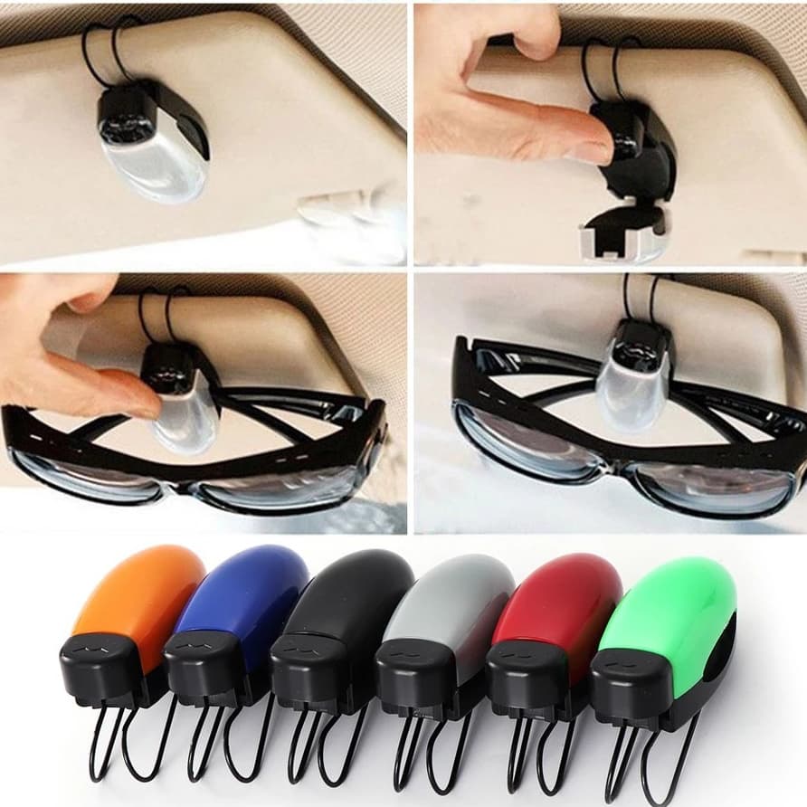 kit 03 ou 10  suporte veicular para óculos de sol.