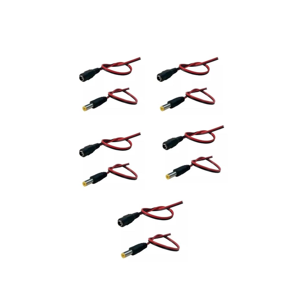 Kit 20 Conector Cabo Fio Rabicho P4 (10 Macho + 10 Fêmea)