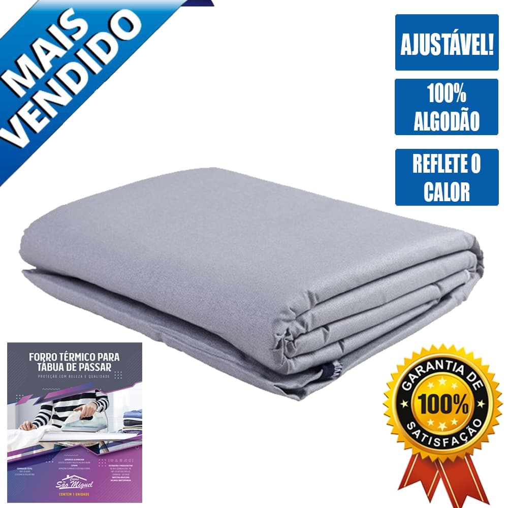 Forro Capa para Tabua de Passar Roupas Algodão Aluminado com Espuma