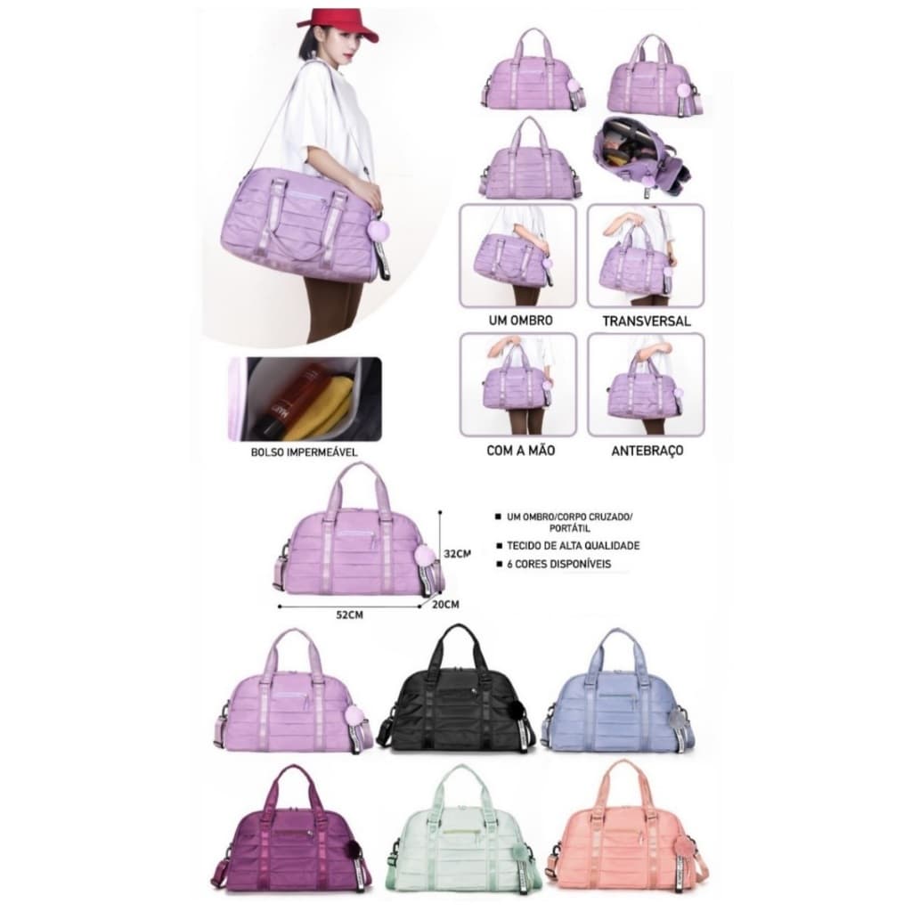 Mochila Bolsa de viagem impermeavel de grande capacidade bolsa de ombro de fitness esportiva Com acessório