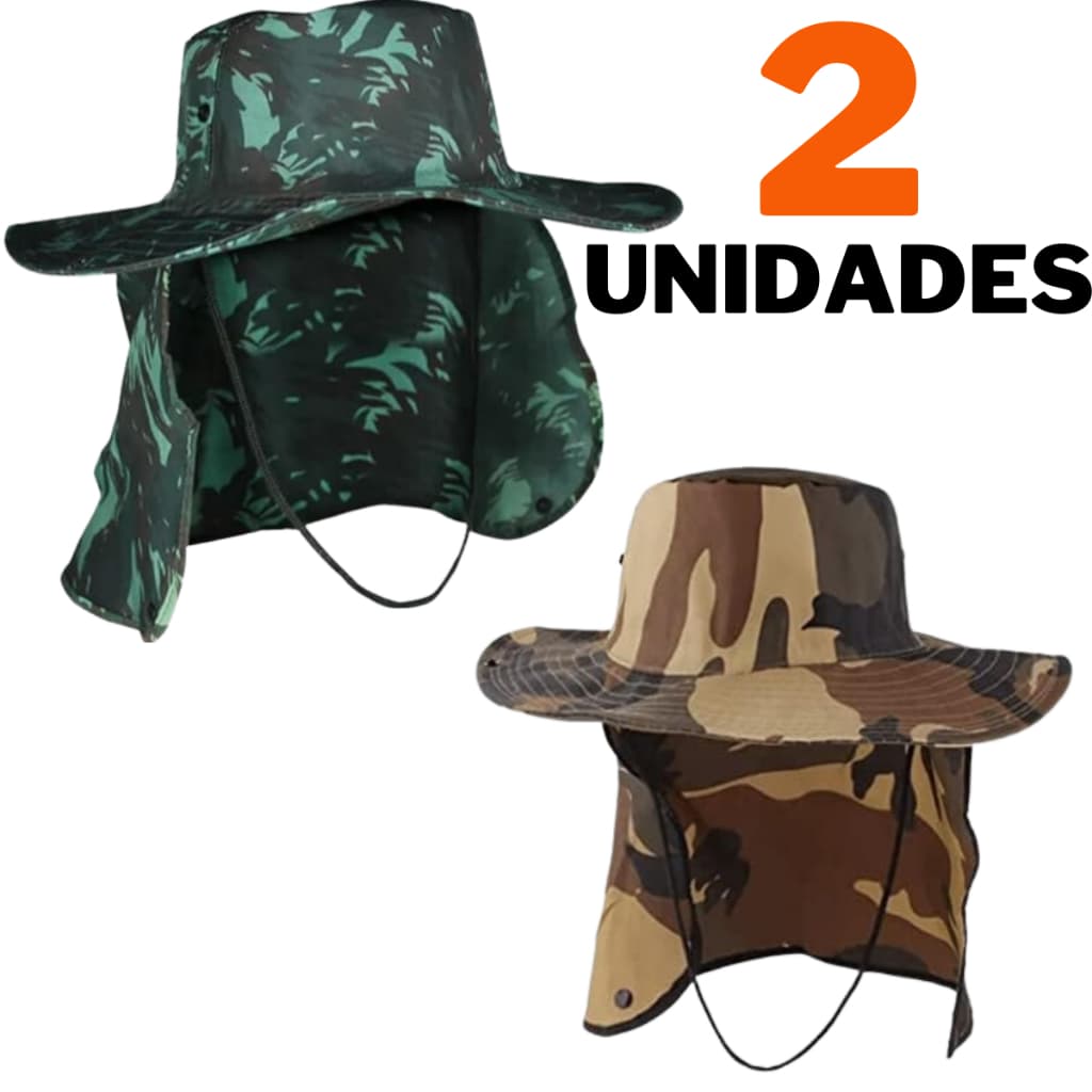 Chapéu Com Proteção Solar De Pesca 2 OU 1 Unidade Envio Imediato