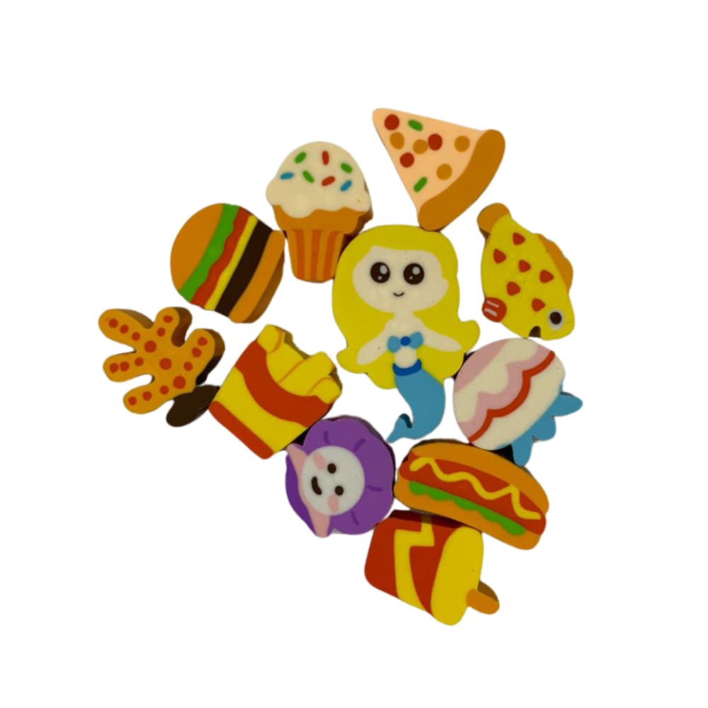 2 Unidades de Mini Borracha Infantil Super Fofas Kawaii Para Escola Menina e Menino