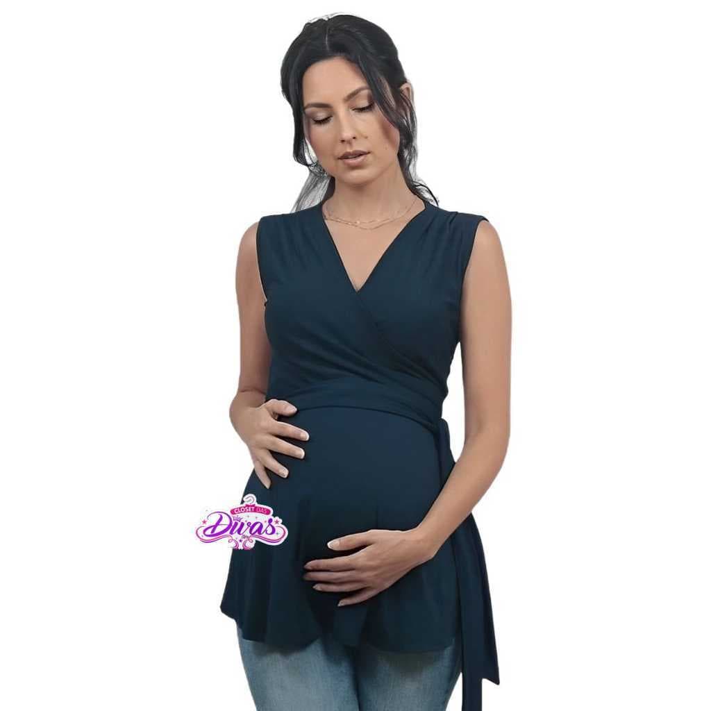 Bata Gestante Amamentação Transpassada Maria