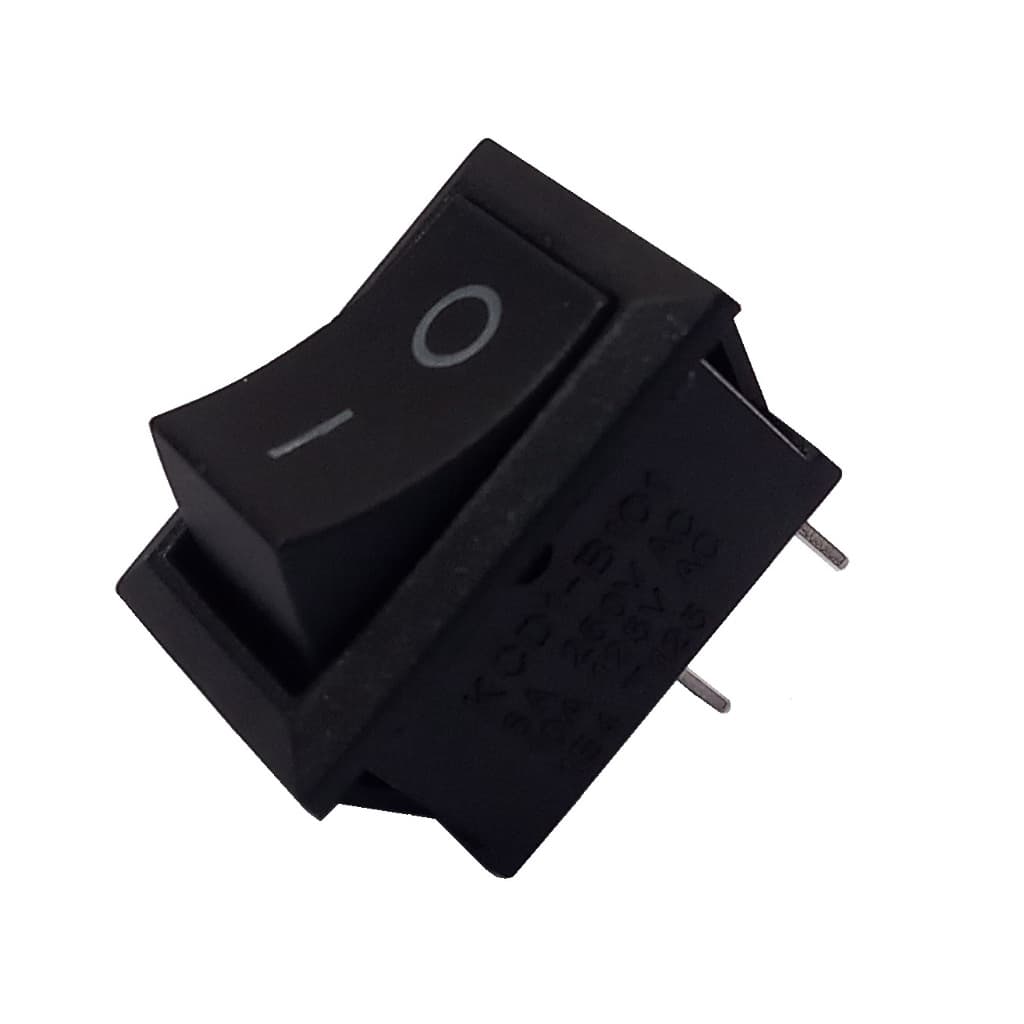 Botão chave interruptor Retângular Preto Tic Tac Liga Desliga on off Chave Gangorra