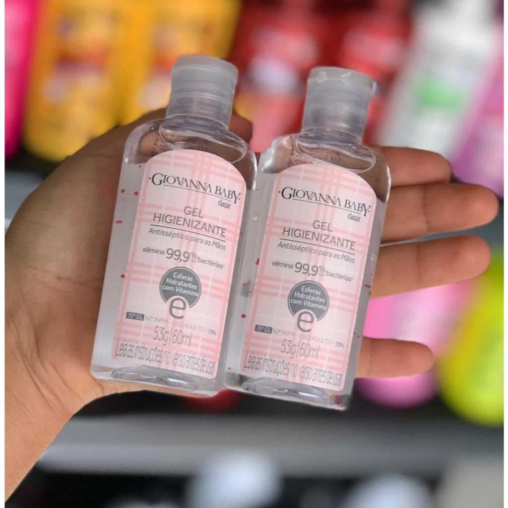 Kit 2 Álcool em Gel Higienizante Giovanna Baby 60ml