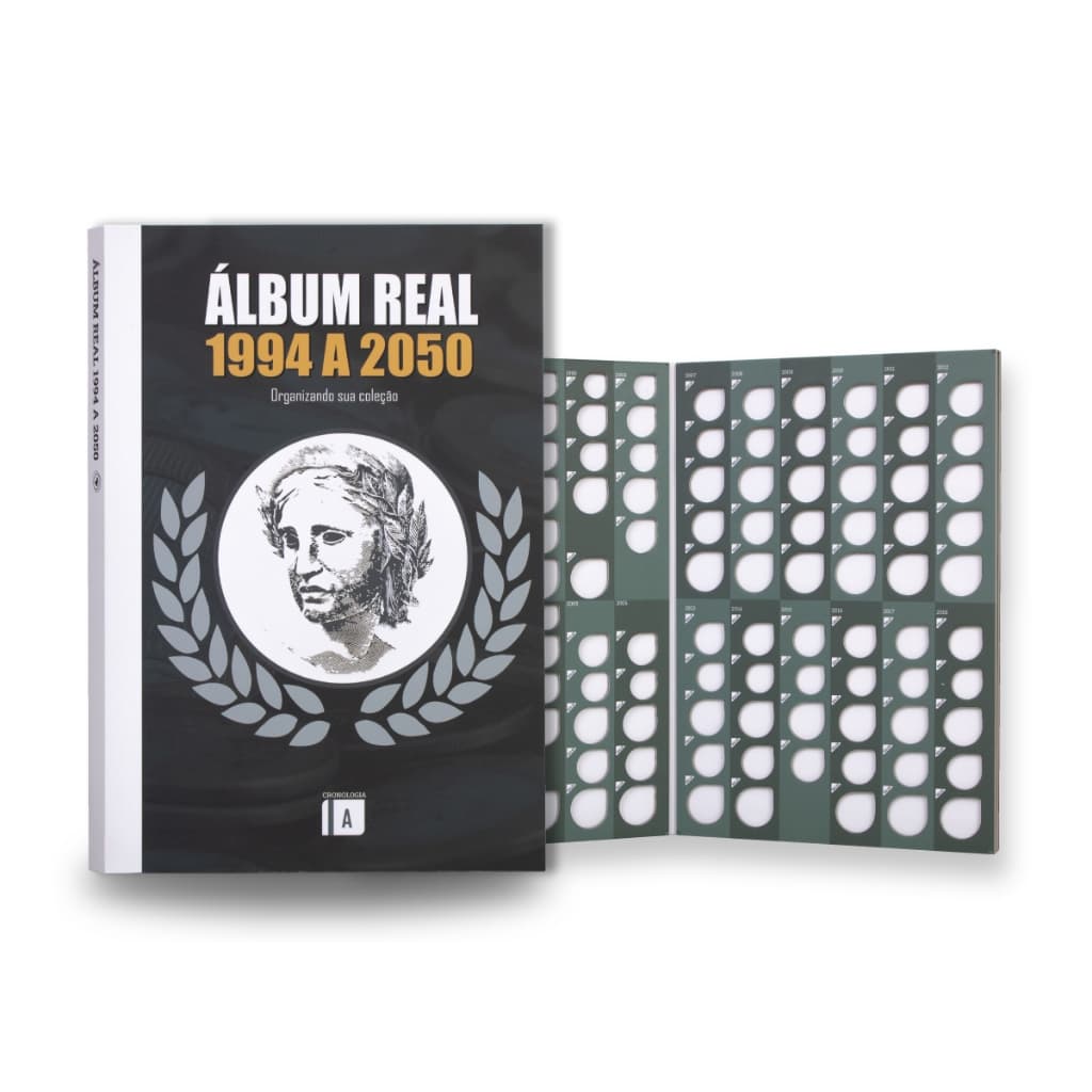 Álbum de moedas Real 1994 Até 2050 Com Comemorativas