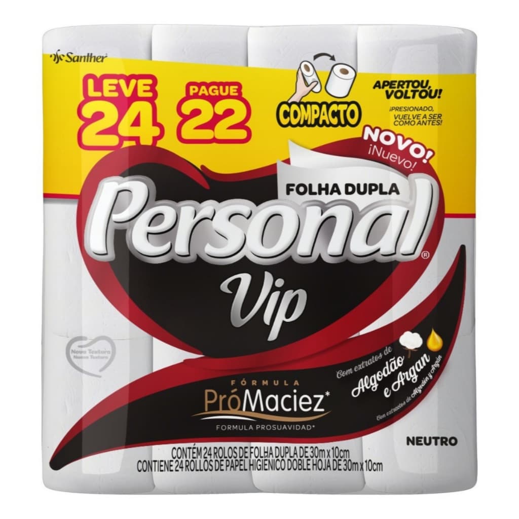 Papel Higiênico Vip Leve 24 E Pague 22 Personal