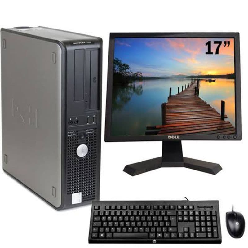 computador optpllex ddr3 4 gb core 2 duo HD 500gb +teclado+monitor15+mause+wi-fi completo