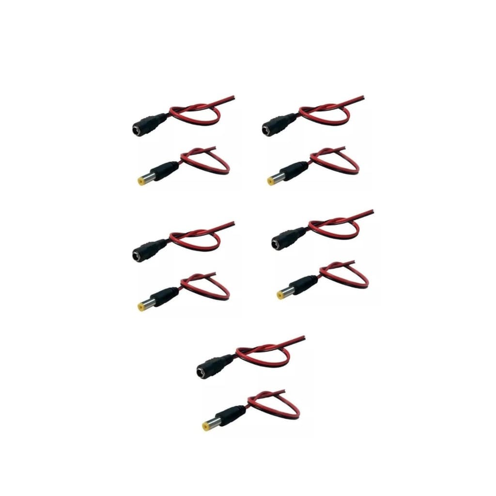 Kit  20 Conector Cabo Fio Rabicho P4 (10 Macho + 10 Fêmea)