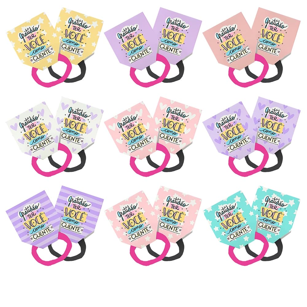 Amarradores Xuxinha Rabicó Com Tag Personalizada Gratidão Ter Você Como Cliente Mimos para Clientes