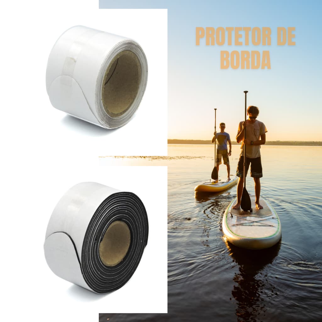 Bordeira Protetor De Borda Stand Up Paddle Sup Silicone Eva Protetor De Borda Silicone Transparente