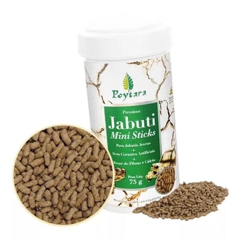 Ração Poytara Jabuti Mini Sticks 75gr