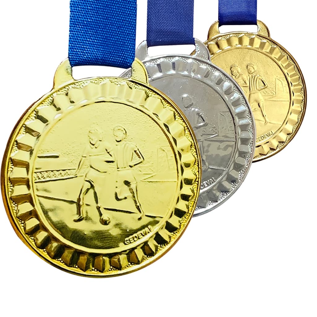 Medalhas de Futebol 45MM Futsal Futvôlei Beach Soccer Jogador Torneio Campo Material Aço