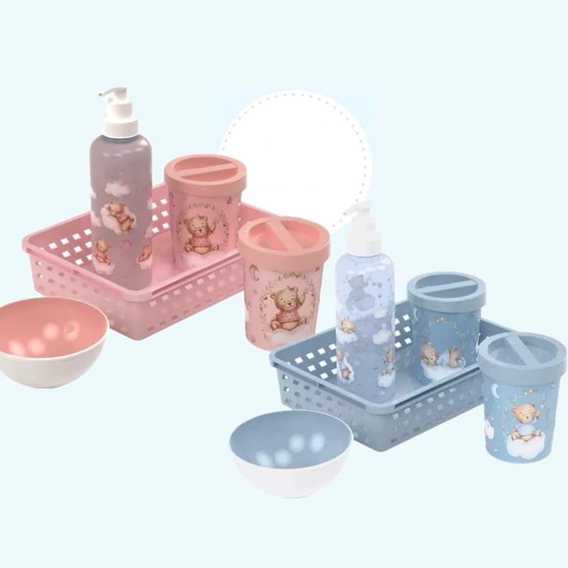 Kit Higiene Infantil Plasútil Baby 5 Peças Urso