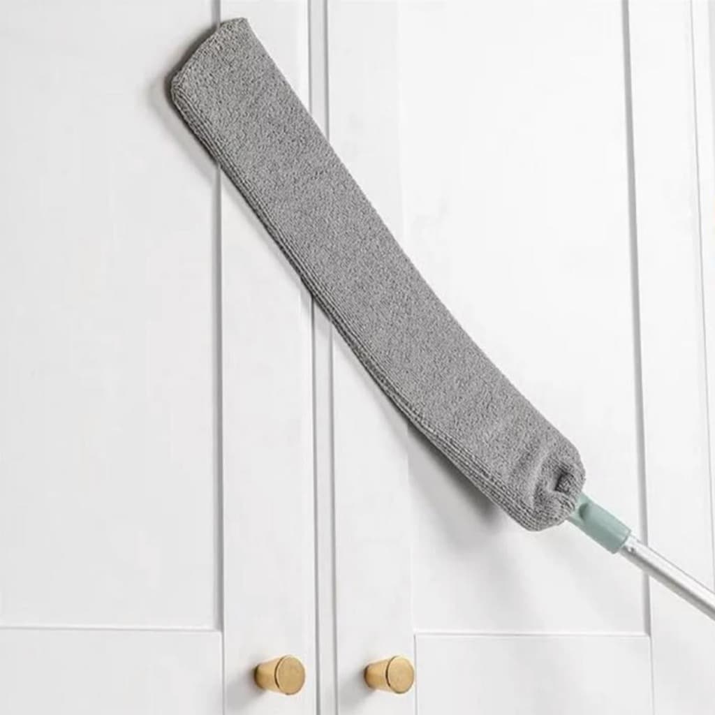 ESPANADOR PARA CASA ESCOVA DE POEIRA DOBRAVÉL EM MICROFIBRA COM HASTE EM ALUMÍNIO EXTENSIVA 150cm