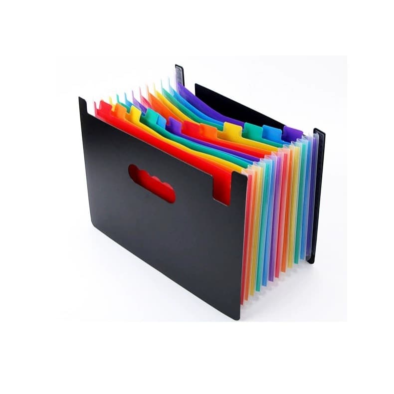 Pasta Arquivo Organizadora Expansível Divisórias Documentos 16 ou 24 ou 32divisorias