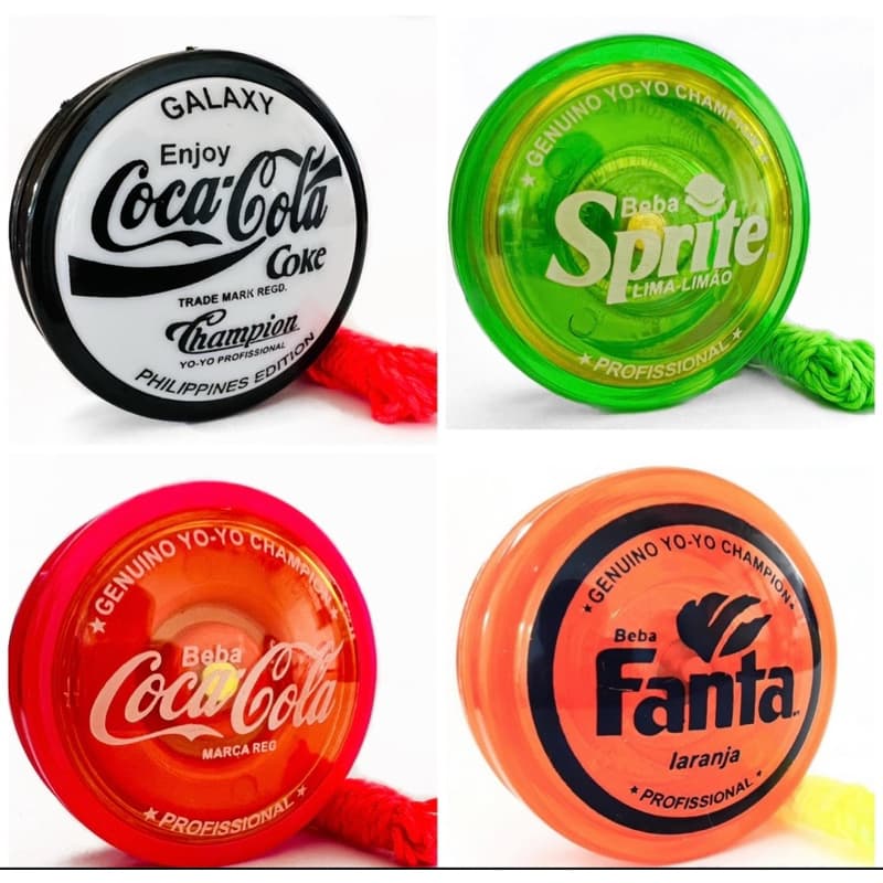 4 Ioio (yoyo, yo-yo) Profissional Champion Coca Cola Genuíno.