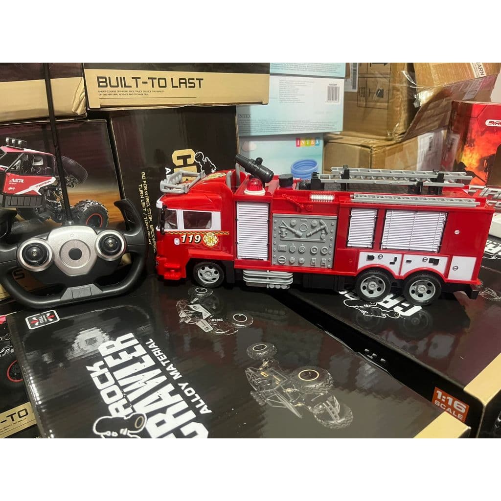 Carrinho Bombeiro Cont Remot Lança Água Som Luz Ótimo Preço