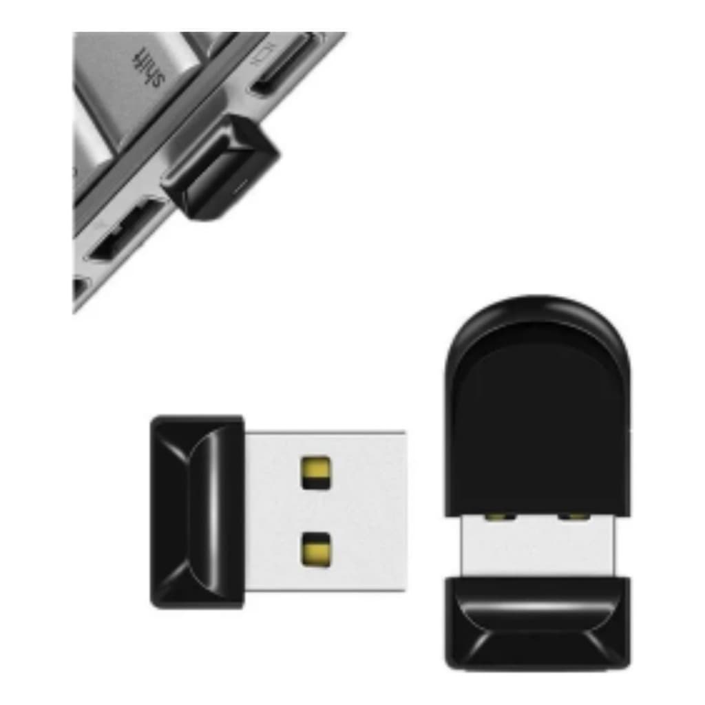 Pen Drive 32GB, 64GB e 128GB Super Mini Usb 2.0 Preto Portátil C/ Tampa