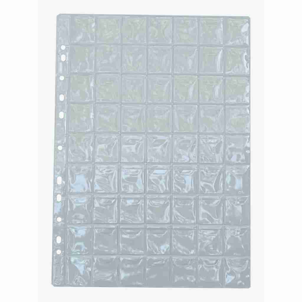 1 à 7 Folhas para moedas 63 lugares - furação universal com 11 furos - Organizer
