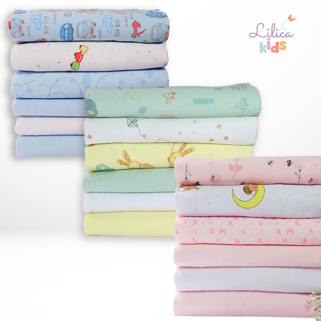 Cueiro Flanelado 100% Algodão 80x50cm 3 e 6 unidades