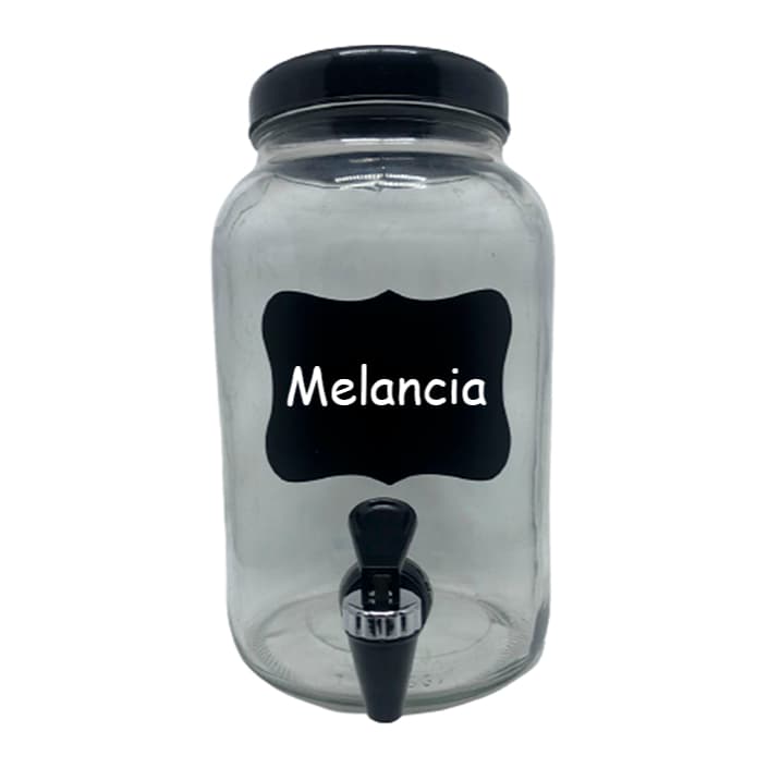 Suqueira De Vidro Unica Com Garantia Capacidade. 3 Litros De Vidro + Adesivo lousa e giz - Kombucha ou Eventos