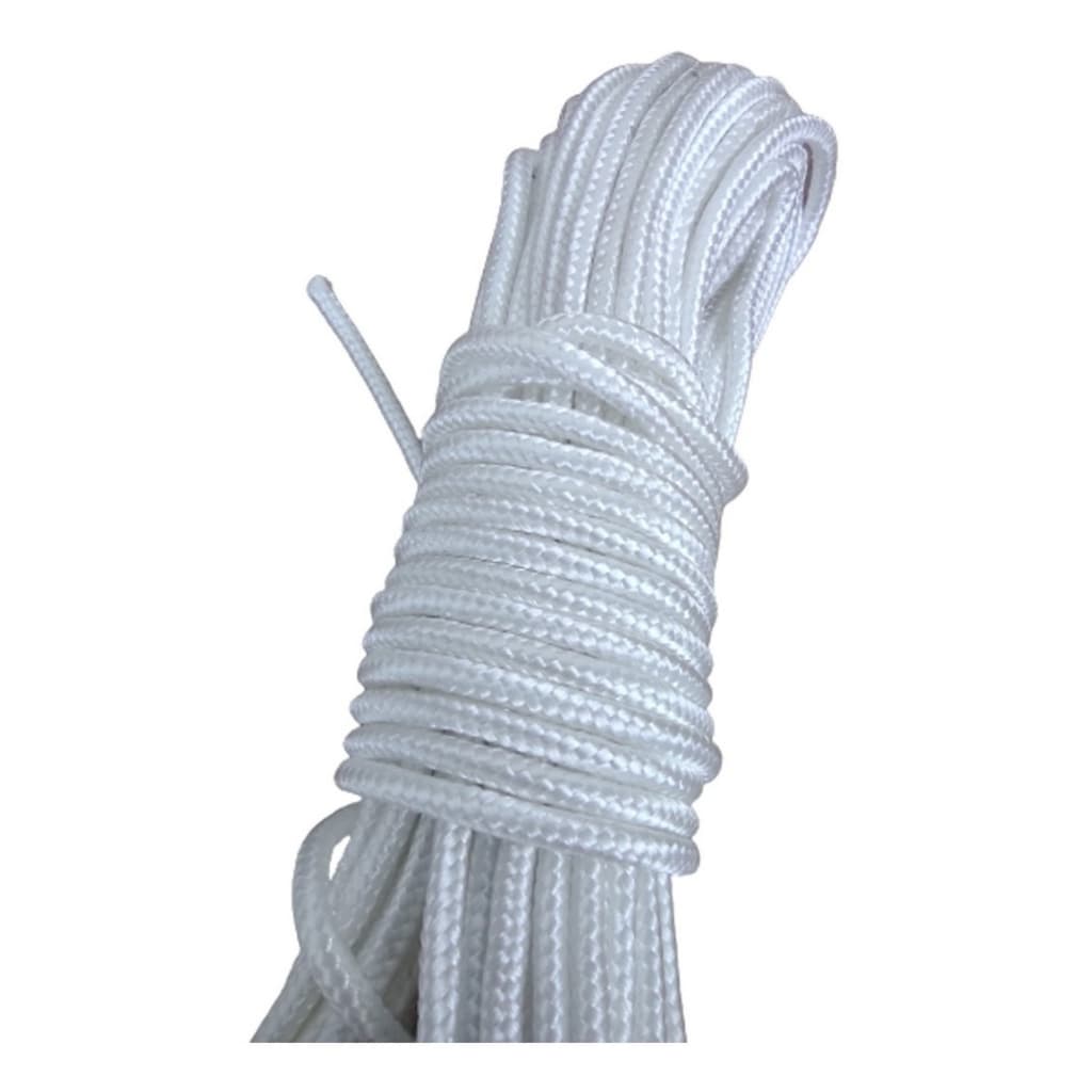 Corda de Varal de Teto Reposição Premium 3mm Branca Ultra Resistente