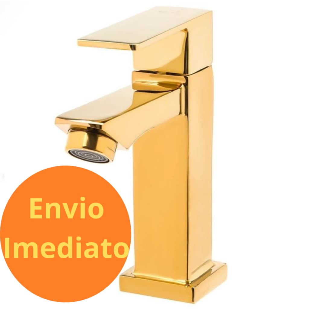 Torneira Para Banheiro Dourada Ouro Lavabo Luxo Metal Original
