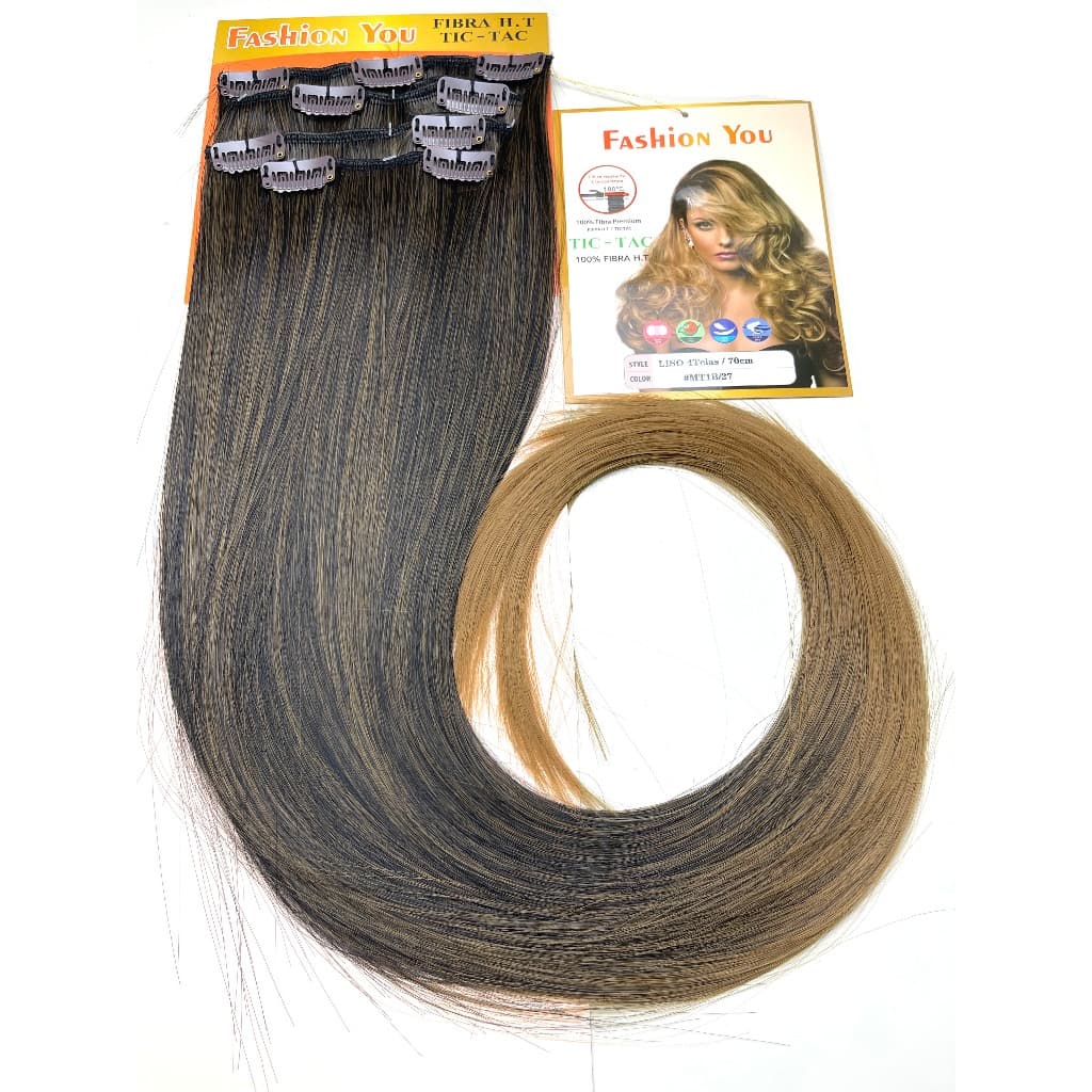 Cabelo Orgânico Tic Tac Liso Ondulado 4 Telas 70cm 150G fio sem brilho e aceita chapinha