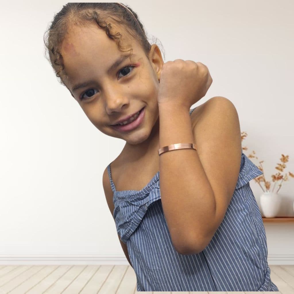 Pulseira Infantil 12 cm De Cobre 100% Natural