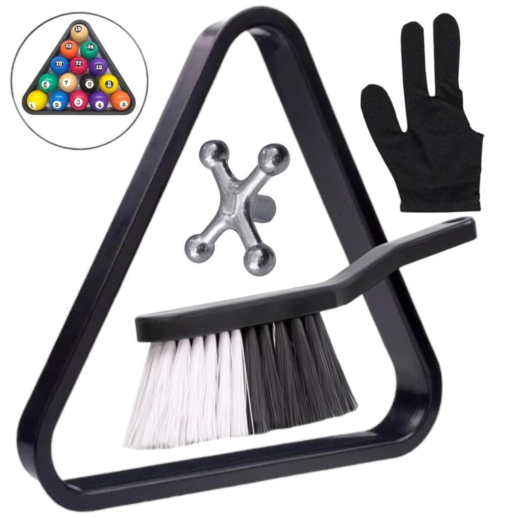 Cruzeta Puxa Saco Para Bilhar OU E Triangulo Luva Snooker 3 Dedos Escova de Limpar Mesa Sinuca