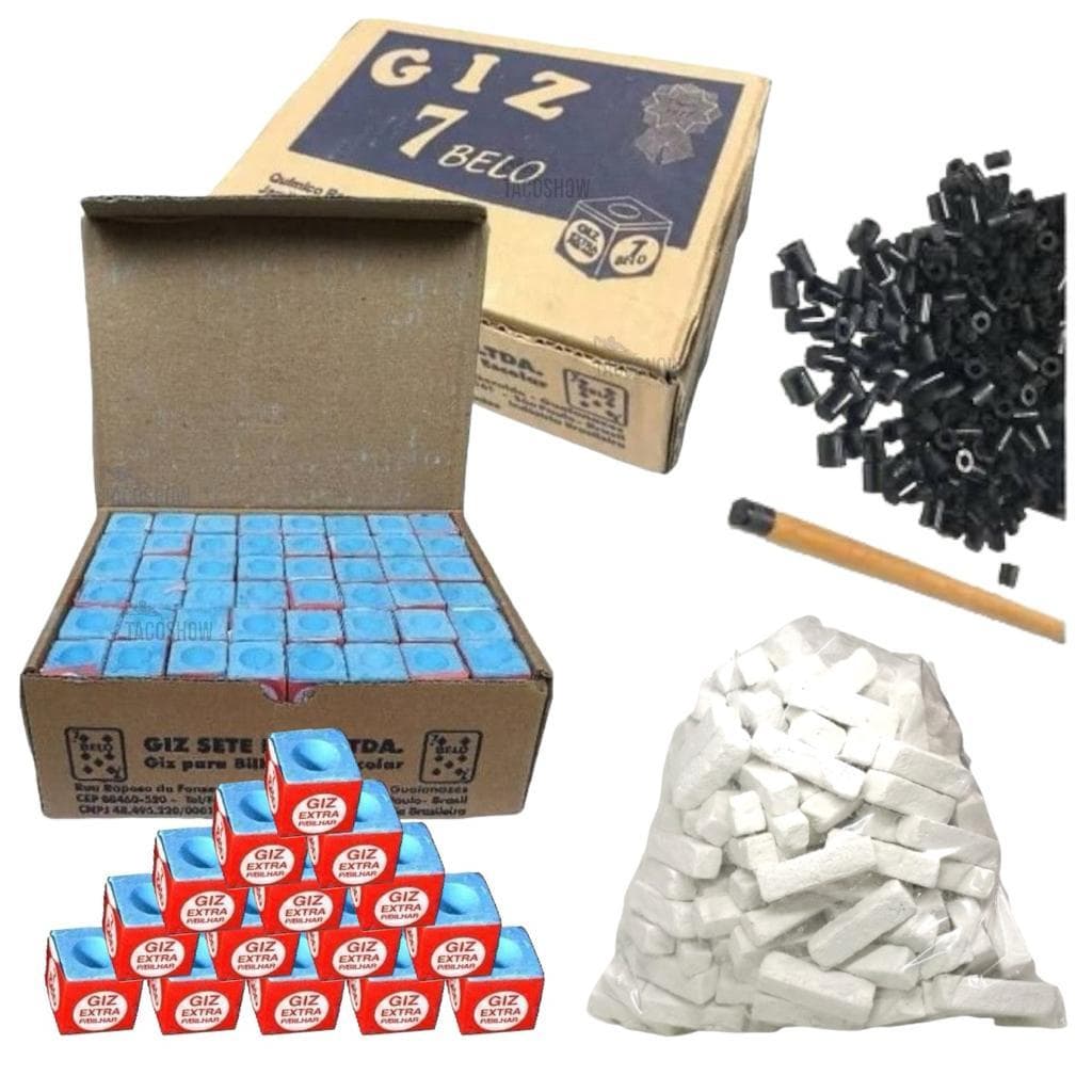 Giz Azul 7 Belo Bilhar Giz Branco Quadrado Para Taco OU E Ponteiras Virola Rista de Taco Sinuca