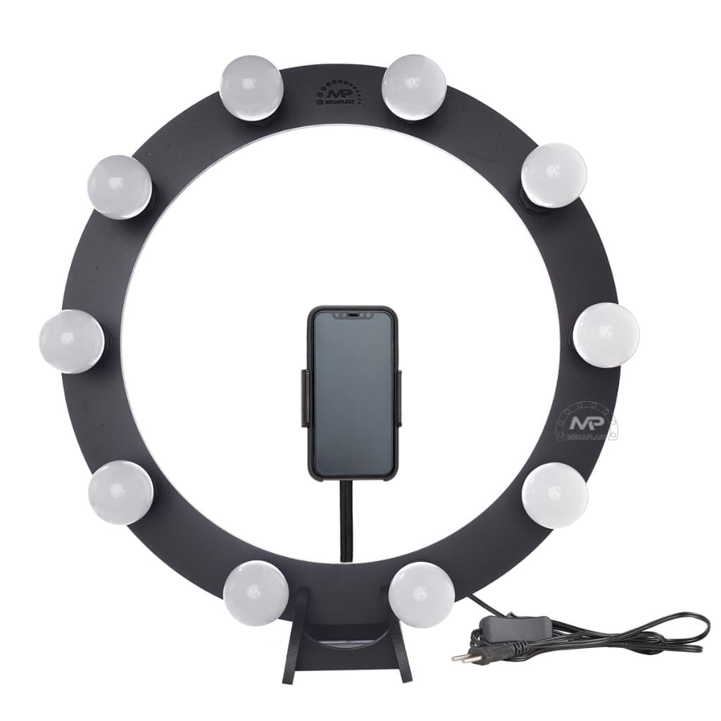 Iluminador Ring Light De Mesa 50cm Diâmetro C/ 10 Soquetes